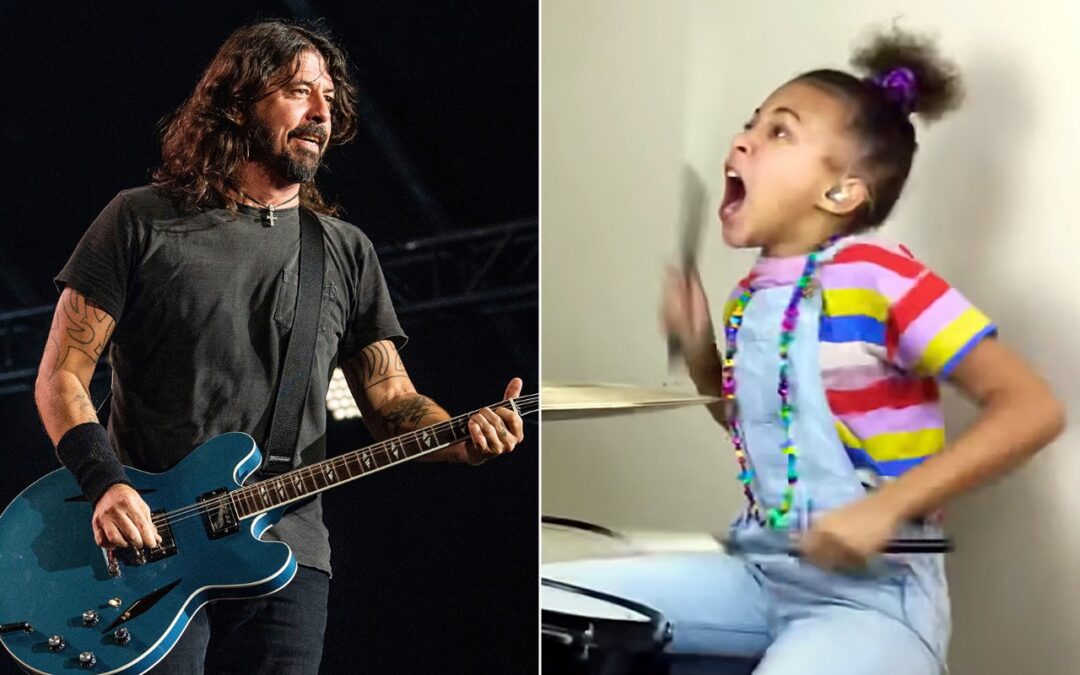 Dave Grohl compone canción para niña baterista viral de 10 años